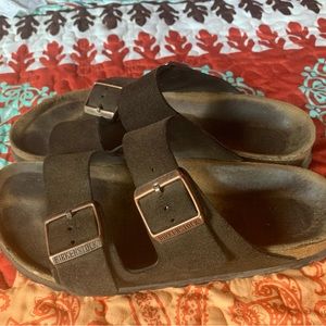 Birkenstock sandals brown rose gold 38